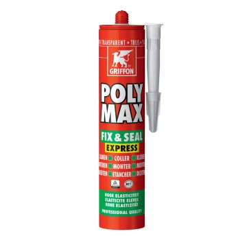 GRIFFON Polymax Fix&Seal Express Trijs montagekit en afdichtingskit koker 300 gram - transparant/grijs (6307750)