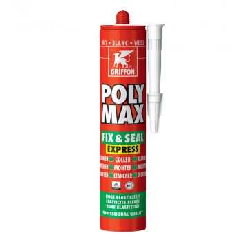 GRIFFON Polymax Fix&Seal Express montagekit en afdichtingskit koker 425 gram - wit (6150450)