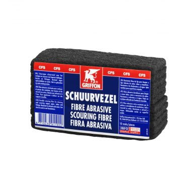 GRIFFON schuurvezel schuurvlies voor het reinigen en schuren - 13x6 cm - set van 10 stuks (1235176)