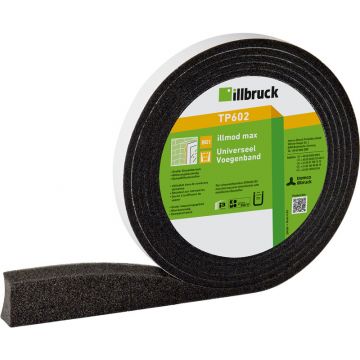 illbruck universeel voegband compri band PU schuim KOMO diepte 12mm breedte 3-7mm - rol 8 meter - antraciet (TP602)