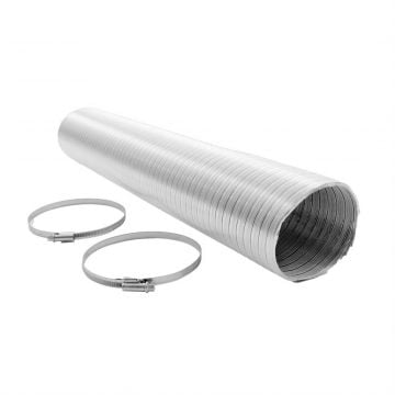 WEHA compactslang aluminium 100mm x 2,5m incl 2 slangklemmen (20200351)