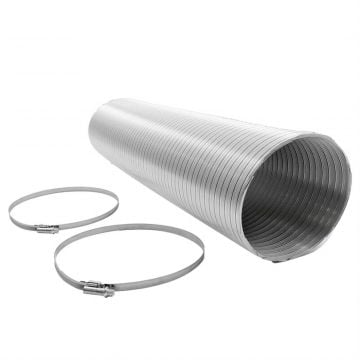 WEHA compactslang aluminium 150mm x 2,5m incl 2 slangklemmen (20200353)