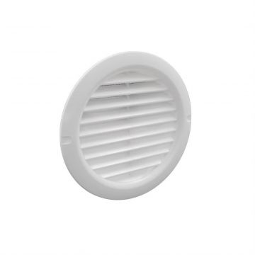 WEHA schoepenrooster met muggennet Ø100mm - wit (20201016)