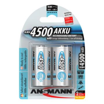 Ansmann oplaadbare batterij NiMH baby C 4.500mAh - verpakking per 2 stuks (5035352)