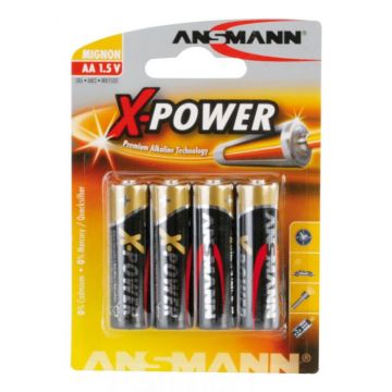 Ansmann X-Power alkaline batterij AA / 1,5V - verpakking per 4 stuks (5015663)