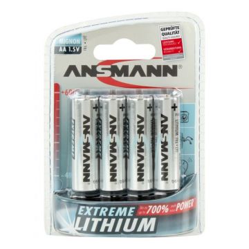 Ansmann Lithium batterij AA / 1,5V - verpakking per 4 stuks (1512-0002)
