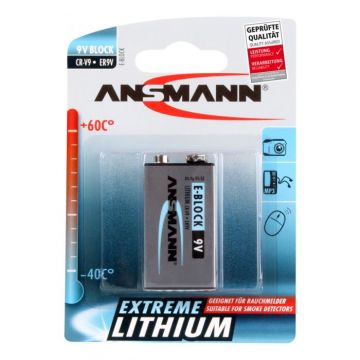 Ansmann Lithium batterij 9V - verpakking per 1 stuk (5021023)