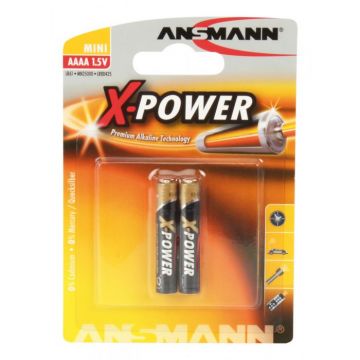 Ansmann X-Power alkaline batterij AAAA / 1,5V - verpakking per 2 stuks (1510-0005)