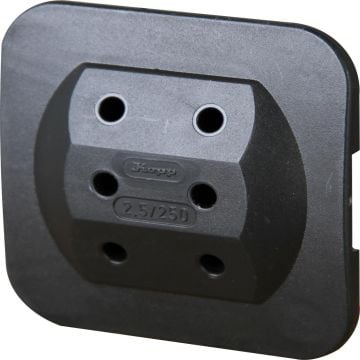 Kopp verdeelstekker 3-voudig euro stopcontact zwart 250V/2.5A (174905008)
