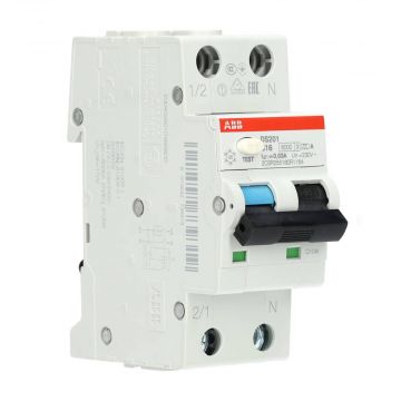 ABB aardlekautomaat 1-polig+nul 16A C-kar 30mA (DS201 C16 A30)