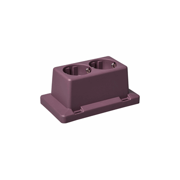ABB Installatiedozen en -kasten deksel 3611 met 2-voudig stopcontact - rood (3611W2-R S)