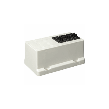 ABB Installatiedozen en -kasten deksel 3611 met GST18 connector 3x3 - wit (3611GB3 S)