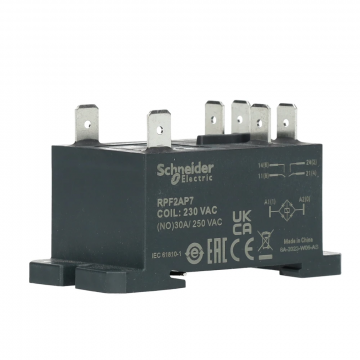 Schneider Electric Zeilo RPF power insteekrelais 2NO 230V AC 30A (RPF2AP7)