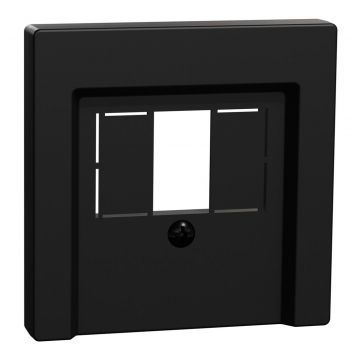 Schneider Electric Systeem M Ocean plastic centraalplaat voor TAE/Audio/USB matzwart (MEG4250-0403)