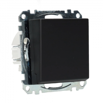 Schneider Electric Systeem M Ocean plastic stopcontact met penaarde, shutters en klapdeksel - matzwart (MEG2310-0403)