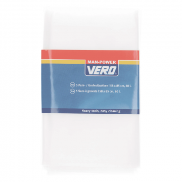 Vero puin- en grofvuilzak met handvatten 60 liter - per 5 stuks (73814)