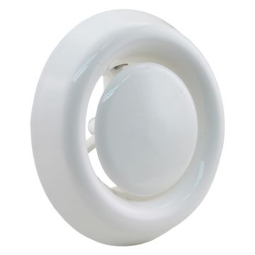 Starx afzuigventiel rond, instelbaar Ø125 mm - wit (45.709.10)