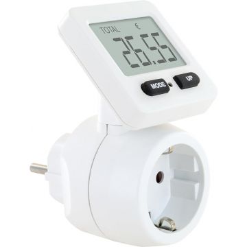 Schwaiger digitale energiemeter kWh meter met terugleverfunctie 3680W - wit (STEM1180)