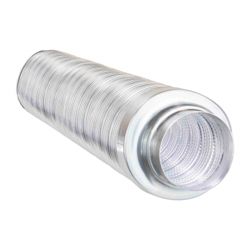 Panflex aluminium geluiddemper 125mm - 0,5 meter (340.125.05.01)