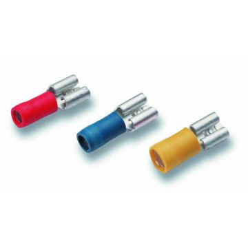 Cimco geïsoleerde vlakstekerhuls rood 2,8x0,8mm voor 0,5-1mm2 per 100 stuks (180252)
