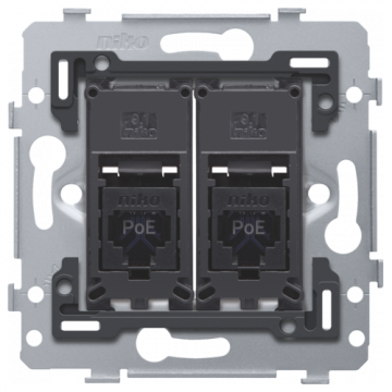 Niko Basiselement - Draagring 2xRJ45 Cat6 (170-79262)