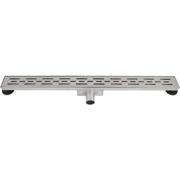 Differnz douchegoot geborsteld RVS zonder flens 70x70x700mm - mat chroom (33.111.04)