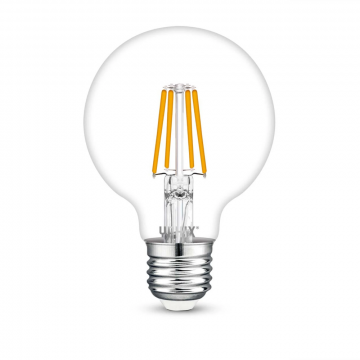Yphix LED lamp filament bol E27 8W 806lm warm wit 2700K dimbaar (50510422)