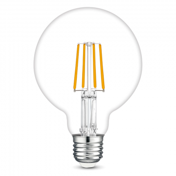 Yphix LED lamp filament bol E27 8W 806lm warm wit 2700K dimbaar (50510430)