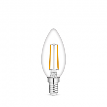 Yphix LEDlamp filament helder kaarslamp E14 2.5W 250lm warm wit 2700K dimbaar (50510614)