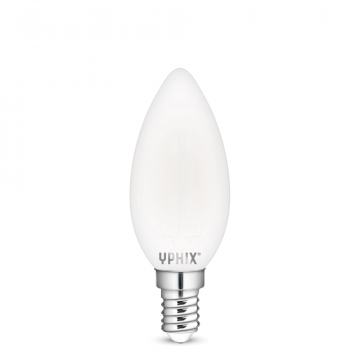 Yphix LED lamp filament mat kaars E14 2.8W 230lm warm wit 2700K (50510603)