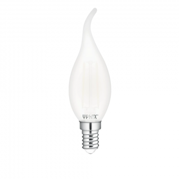 Yphix LED lamp filament mat kaars E14 3W 250lm warm wit 2700K dimbaar (50510616)