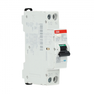 ABB aardlekautomaat 1-polig+nul 20A 30mA C-kar - spanningsonafhankelijk (DS301C C20 A30)