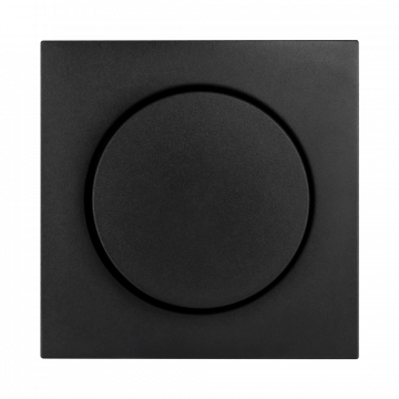 ION industries centraalplaat dimmerknop enkelvoudig - E1 mat zwart (20.302.316)