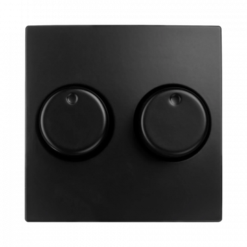 ION industries centraalplaat dimmerknop duo - E1 mat zwart (20.302.416)