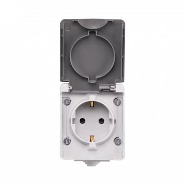 ION industries opbouw stopcontact IP55 - grijs (55.100.070)