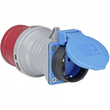 BRENNENSTUHL CEE-adapter CEE stekker 16A 400V naar stekkerdoos 16A 230V IP44 (1081690)