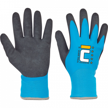 Cerva Tetrax winter waterdichte nylon handschoen met dubbele latex coating - maat 10 (0108017443100)