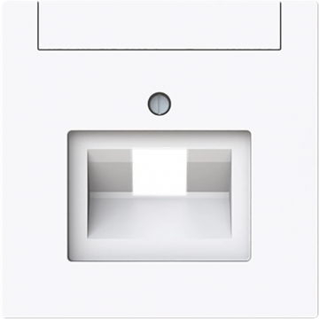 ABB Busch-Jaeger centraalplaat voor datadoos 1 x RJ45 - Art Linear studiowit (1803-44G)