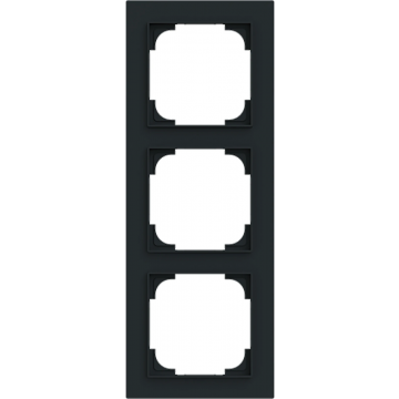 ABB Busch-Jaeger afdekraam 3-voudig - Art Linear zwart mat (1723-45M)
