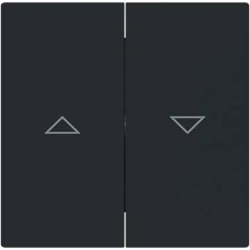 ABB Busch-Jaeger tweedelige wip voor jaloezieschakelaar met opdruk - Art Linear zwart mat (2CKA001751A3396)