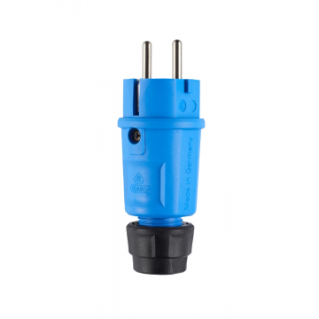 ABL Connectivity schuko stekker van elamide IP54 - blauw (100000066)