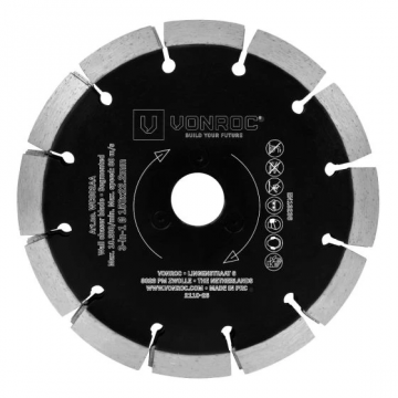 VONROC 3-in-1 diamantzaagblad 150mm sleufbreedte 30mm as 22.2mm voor WC503AC (WC802AA)