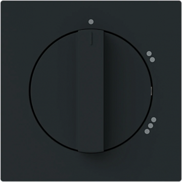 ABB Busch-Jaeger centraalplaat 3-standen schakelaar - Art Linear zwart mat (2542 DR/02-45M)