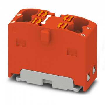Phoenix Contact rijgklem met push-in aansluiting 4-draads 1.5mm2 - rood (PTFIX 4X1,5 RD)