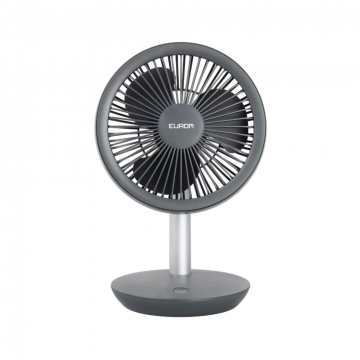 Eurom draadloze mini ventilator op batterijen 4 standen 27.5 cm - grijs (384659)