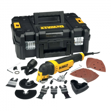 DeWALT multitool met accessoires 300W 230V in TSTAK koffer (DWE315KT-QS)