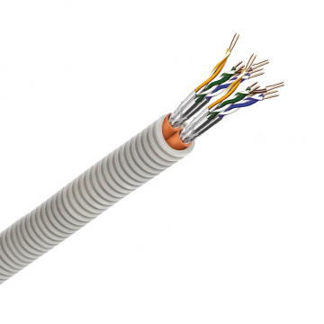 Snelflex flexibele buis 2x data S/FTP CAT7 kabel 25mm - per rol 100 meter (SFSFTP7/2XL)