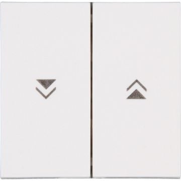 Kopp dubbele bedieningswip met pijlsymbolen - HK07 helder wit (862001016)