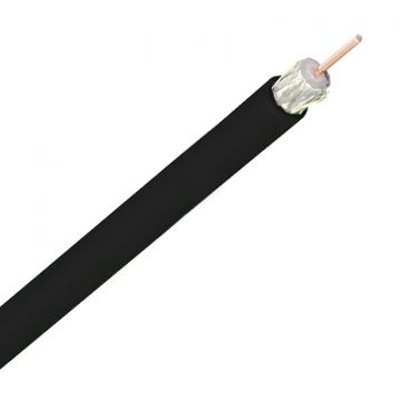 Telass100 coax kabel PE zwart per meter (14290911)