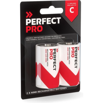 PerfectPro NiMH oplaadbare batterij C 4000mAh - set van 2 stuks (b-c2)